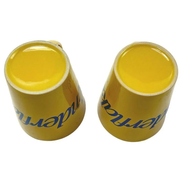 TenderFlake Mugs Lot 2 Gold Yellow Pastry Baking Lard Canada Coffee - Picture 5 of 7